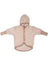 Children's jacket in organic wool and cotton fleece