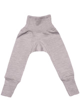 Pantaloni con fascia per bambini in lana biologica e seta