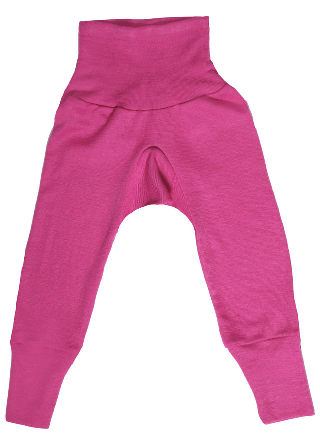 Pantaloni con fascia per bambini in lana biologica e seta