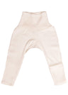 Foot cover trousers for babies in organic wool and silk