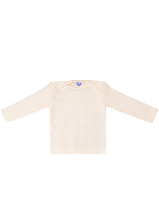 Long sleeve shirt for children in organic wool and silk