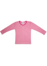 Long sleeve shirt for children in organic wool and silk