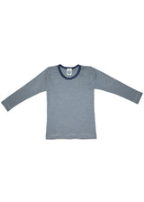 Long sleeve shirt for children in organic wool and silk