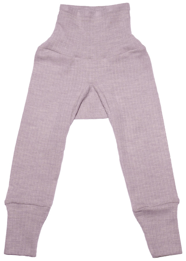 Pantaloni con fascia per bambini in lana, cotone bio e seta