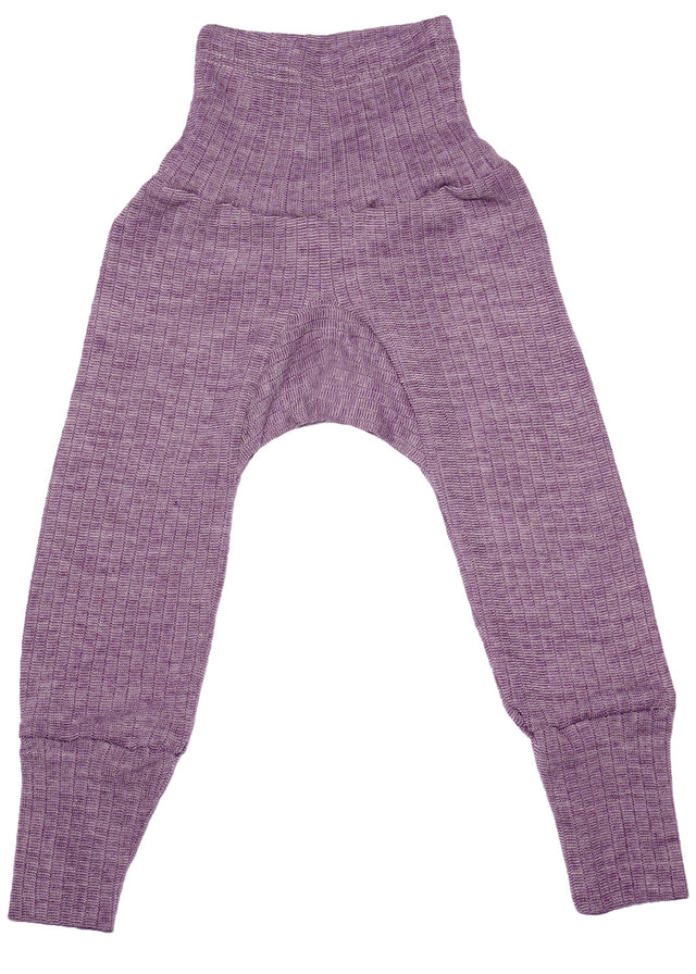 Pantaloni con fascia per bambini in lana, cotone bio e seta