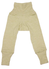 Pantaloni con fascia per bambini in lana, cotone bio e seta