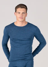 Maglia Uomo Liam MidBlue in Lana Biologica e Cotone Biologico