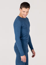 Liam MidBlue Men's Sweater in Organic Wool and Organic Cotton