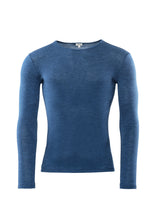 Liam MidBlue Men's Sweater in Organic Wool and Organic Cotton