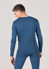 Liam MidBlue Men's Sweater in Organic Wool and Organic Cotton