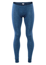 Linus MidBlue men's long underwear in organic wool and organic cotton