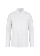 Camicia washed Bianco da uomo in puro cotone biologico