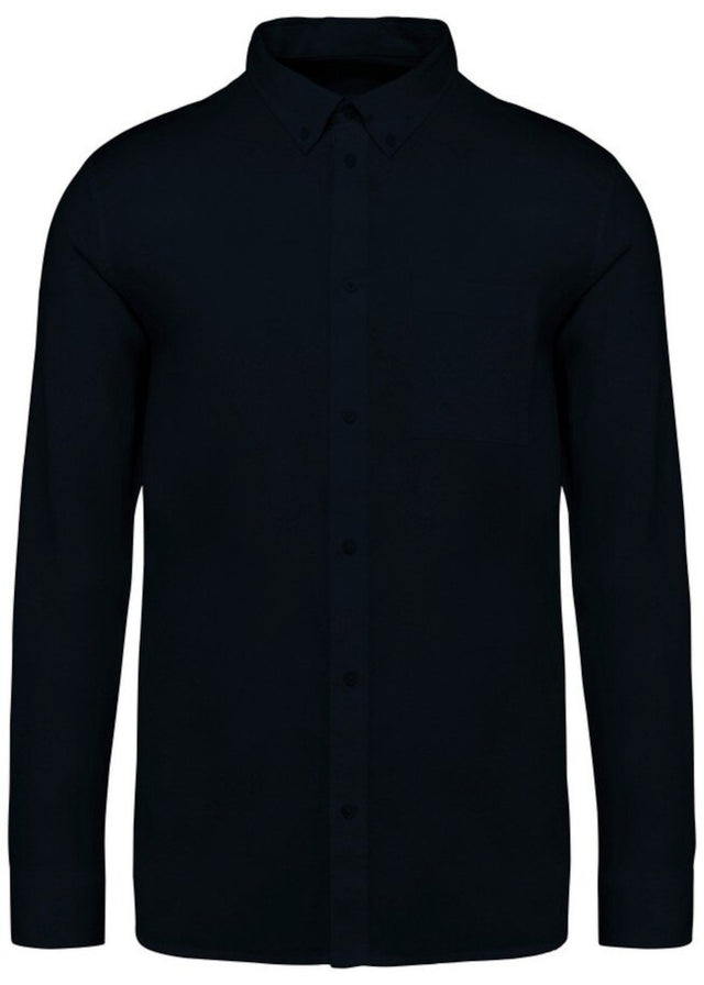 Washed Blue men's shirt in Lyocell TENCEL and organic cotton