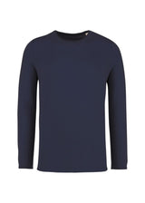 Pullover taglio vivo Blu da uomo in puro cotone biologico