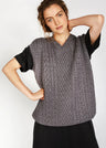 Birch Aran unisex vest in pure merino wool