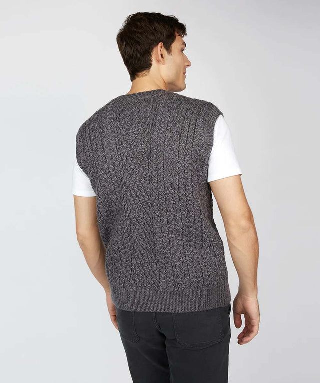 Gilet Birch Aran unisex in pura lana merinos