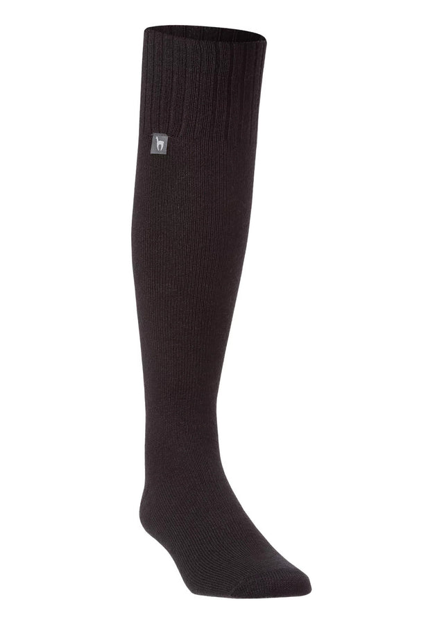 Unisex black alpaca knee socks