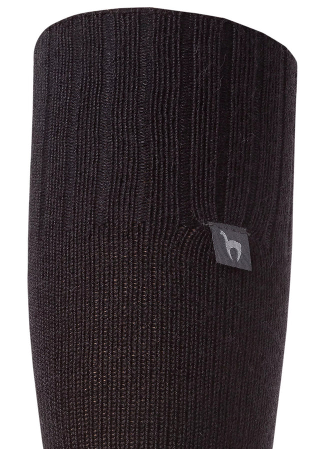 Unisex black alpaca knee socks