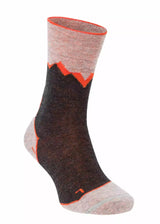 Unisex orange hiking socks in baby alpaca