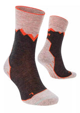 Unisex orange hiking socks in baby alpaca