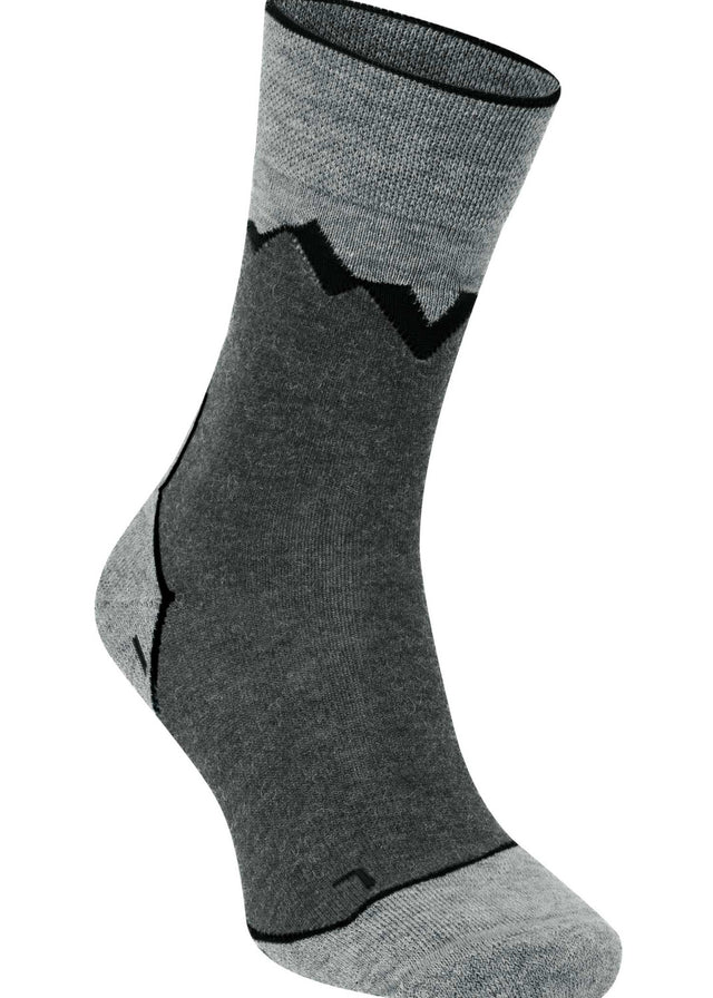 Unisex anthracite Hiking socks in baby alpaca