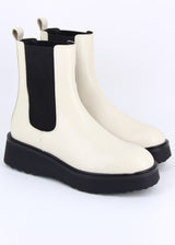 Kappa White women's boots in natural leather