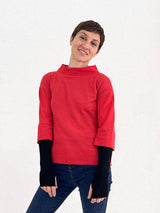 Women's 3/4 sleeve sweater in pure merino wool