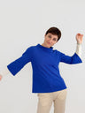 Women's 3/4 sleeve sweater in pure merino wool