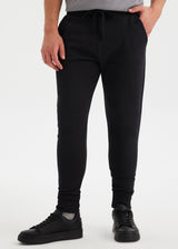 Core Black joggers for men in pure organic cotton