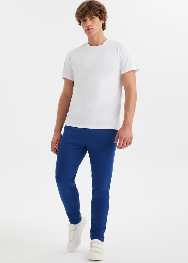 Core Blue men's tracksuit trousers in pure organic cotton