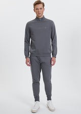 Felpa Half Zip Grey da uomo in puro cotone organico