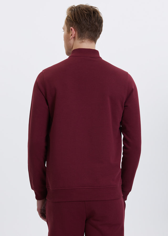 Half Zip Cabernet sweatshirt for men in pure organic cotton