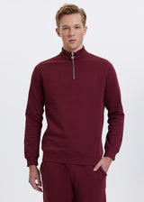 Half Zip Cabernet sweatshirt for men in pure organic cotton