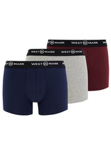 Boxer Oscar Color 3 pz da uomo in cotone organico