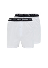 Boxer Teddy White 2 pz da uomo in cotone organico