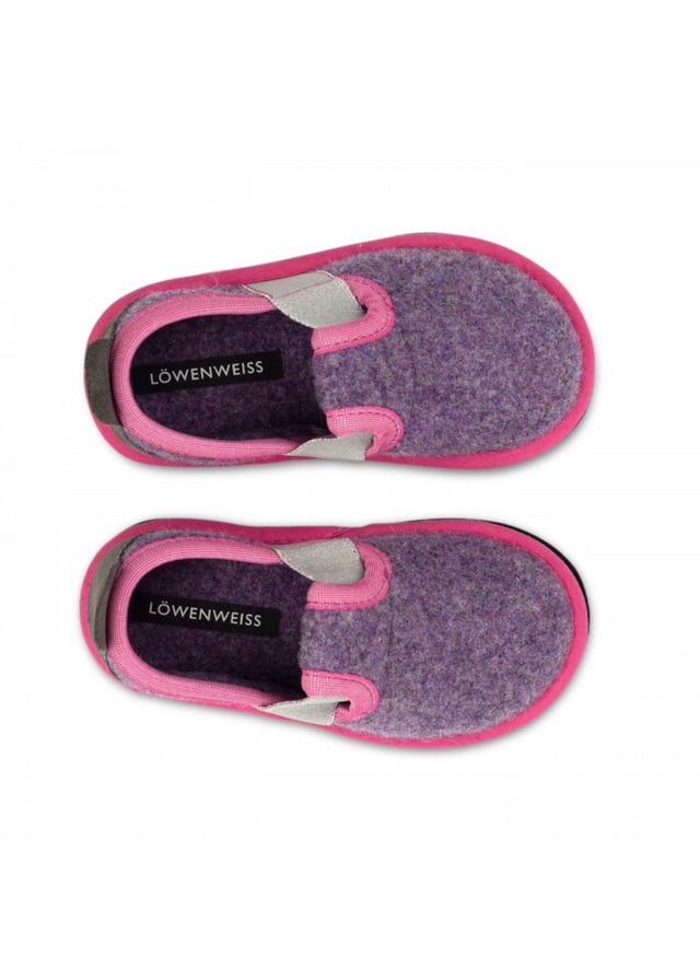 Muvy Mirtillo slippers for girls in wool felt