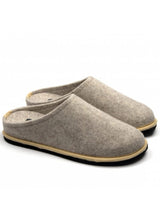 Easy Beige slippers in wool felt