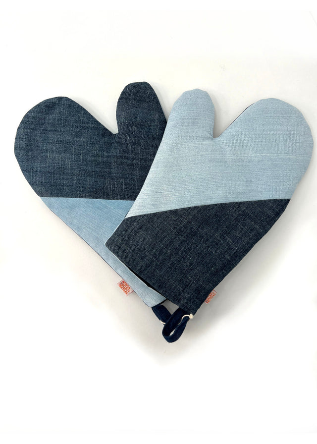 Fairtrade recycled denim oven glove