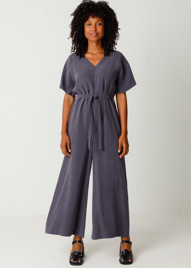 Jumpsuit Kaie grigio scuro da donna in Ecovero