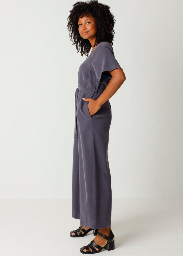 Jumpsuit Kaie grigio scuro da donna in Ecovero