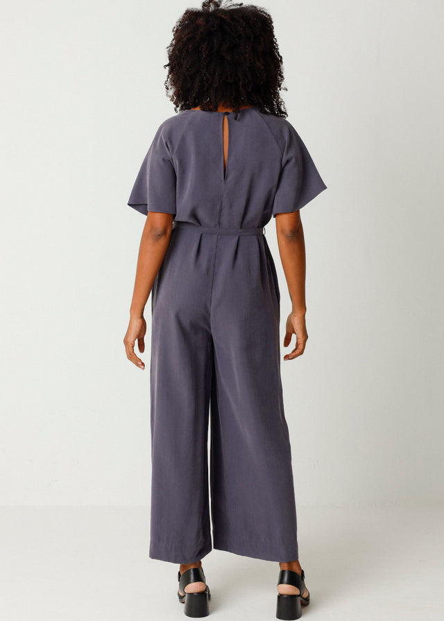 Kaie dark gray jumpsuit for women in Ecovero