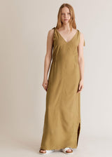 Marnie Women's EcoVero™ Sustainable Viscose Dress - Khaki