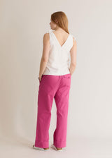 Tansy women's pure organic cotton trousers - Pink