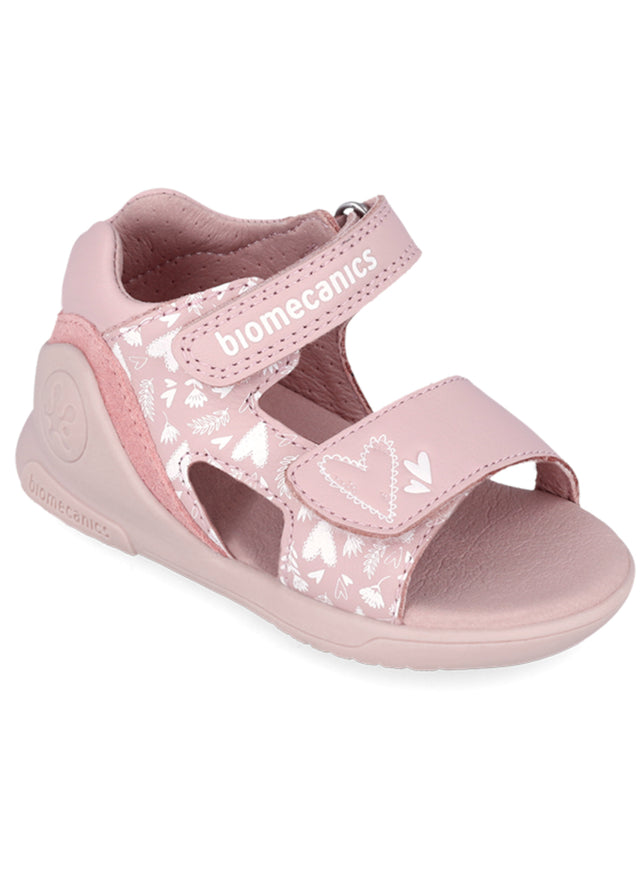 Ergonomic and natural Baby Corazon Quarzo sandals for girls