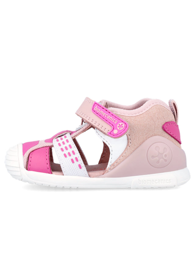 Baby Sport Fuchsia sandals for girls, ergonomic and natural