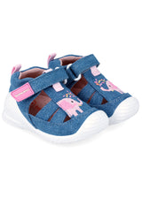 Baby Elephant sandals for girls in ergonomic and natural cotton