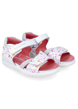 Baby Corazon White sandals for girls, ergonomic and natural