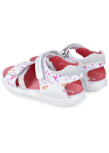 Baby Corazon White sandals for girls, ergonomic and natural