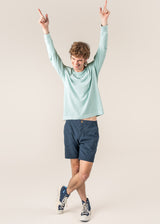 Mika Bermuda shorts for men in organic cotton - Midnight blue