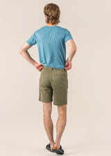 Mika Bermuda shorts for men in organic cotton - Ivy green